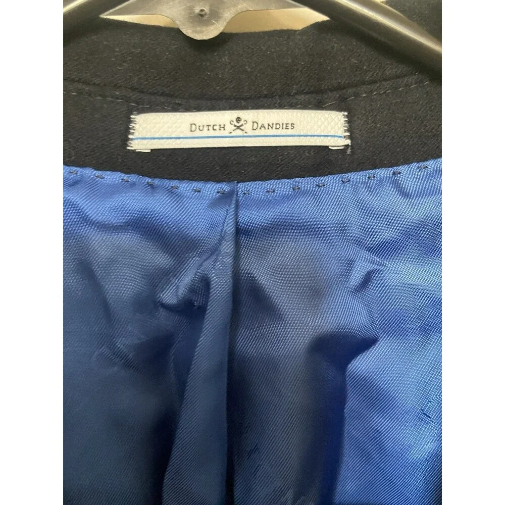 Dutch Dandies Velvet Sport Coat Blazer Navy Blue Size 48